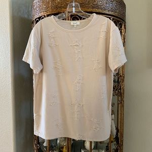Love J Distressed Tee Shirt Ladies